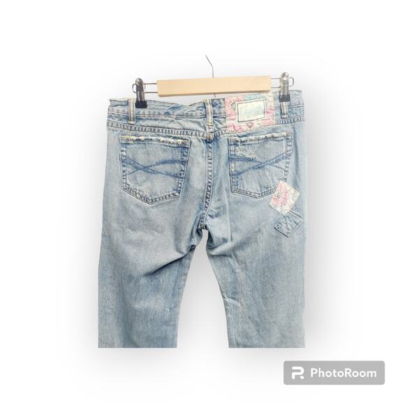 Y2K Aeropostale Patch work Jeans   Size 9‎ Short - Picture 6 of 6